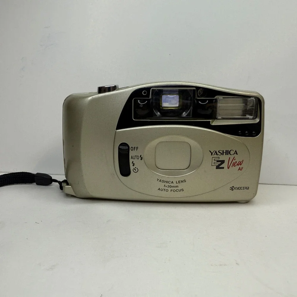 Yashica EZ View AF 35mm Film Camera Kyocera 30mm Lens Champagne Gold